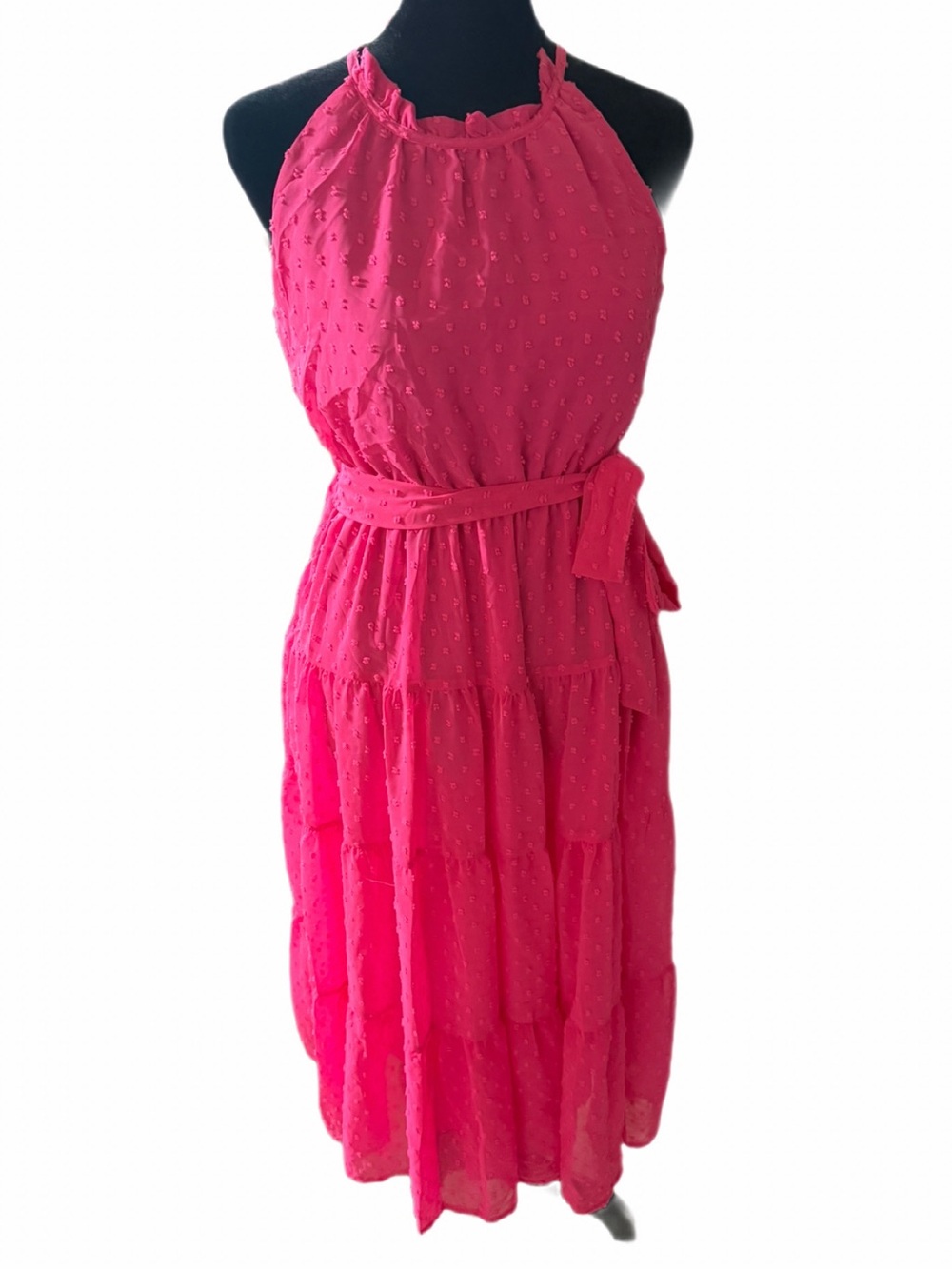 Adorable Grace Karin Dress - Hot Pink, lined, button close on neck girls ln 12